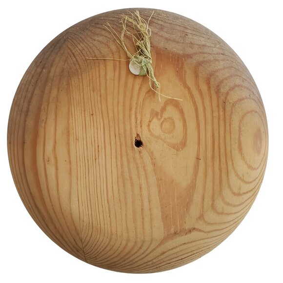 Antique Swedish Wood Wall Plate Hand Painted Marschen gar till tuna 6 3/8" - Picture 2 of 7